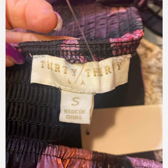 NWT Thirty Floral Cropped Tunic Top Size Small - Picture 4 of 4